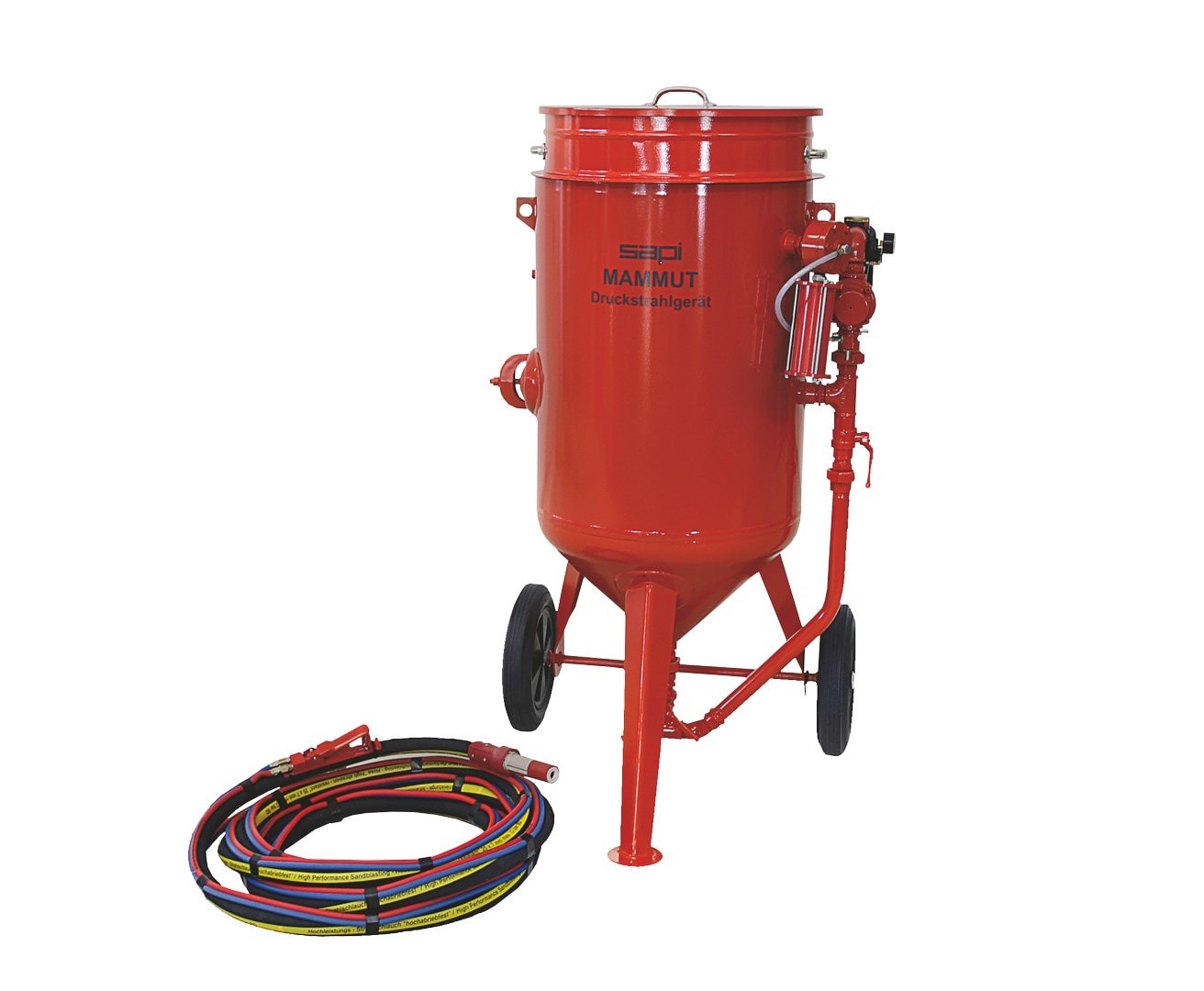 Druckstrahlgerät "Mammut 200 l" | Ein-/Auslassventil | druckgeregelt